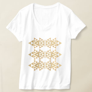 Guld Glittery Mojave Mönster T Shirt