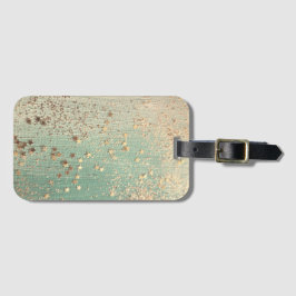 Guld Glittery Stardust on Sea Grönt Bagagebricka