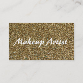Guld Glittrande Glitter Smink Artist Namnkort