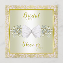 Guld Glittrar, Diamant Ädelstenar & Båge Bröllopsf