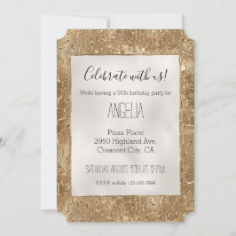 Guld Glittrig Glitter Giraff Tryck Inbjudningar