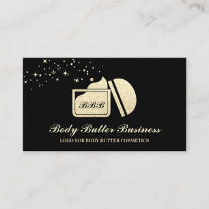 Guld Glitz Body Butter Cosmetic Cream Visitkort