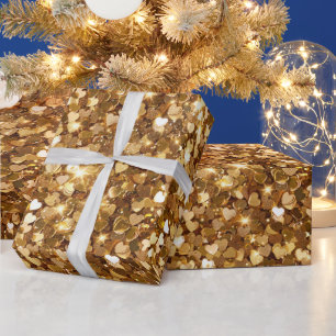 Guld Glitz Glam Gnistra Hearts Presentpapper