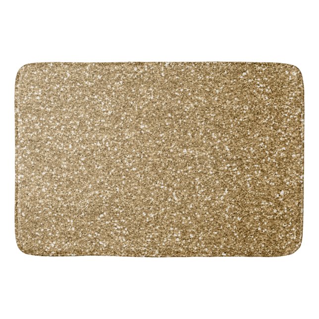 Guld Glitz Glitter Glam Gnistra Badrumsmatta (Framsidan)
