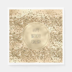 Guld Glitz Glitter Gnistra Confetti Pappersservett
