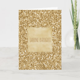Guld Glitz Glitter Gnistra Kort