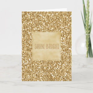 Guld Glitz Glitter Gnistra Kort