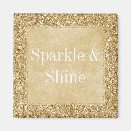 Guld Glitz Glitter Gnistra Magnet