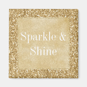 Guld Glitz Glitter Gnistra Magnet