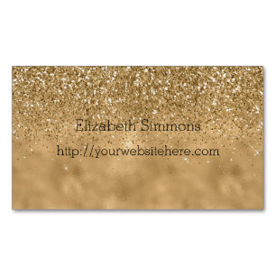 Guld Glitz Glitter Magnetiska Visitkort