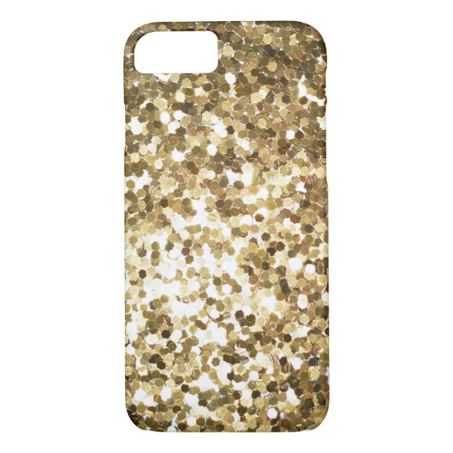 Guld- GlitzSparkles Case-Mate iPhone Skal (Baksida)