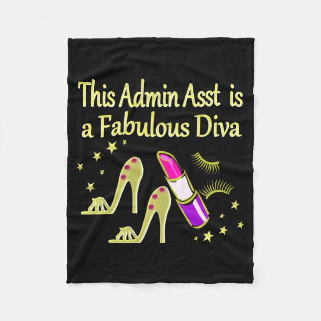 GULD GLITZY ADMIN ASSISTANT DIVA DESIGN FLEECEFILT (Framsidan)