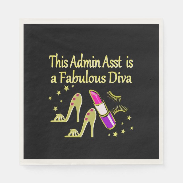 GULD GLITZY ADMIN ASSISTANT DIVA DESIGN PAPPERSSERVETT (Framsidan)