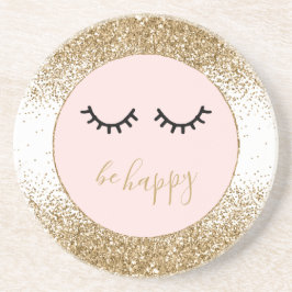 Guld Glitzy Glam Gnistra Glitter Eyelash Underlägg