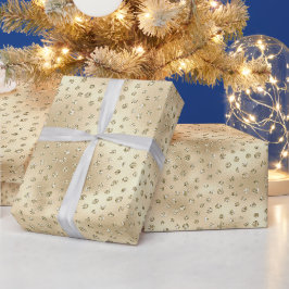 Guld Glitzy Glitter Dots Presentpapper
