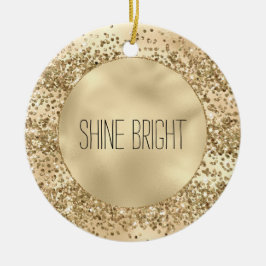 Guld Glitzy Glitter Gnistra Confetti Shine    Julgransprydnad Keramik