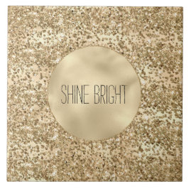 Guld Glitzy Glitter Gnistra Confetti Shine     Kakelplatta