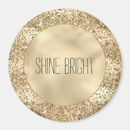 Guld Glitzy Glitter Gnistra Confetti Shine Magnet