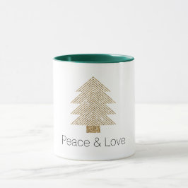 Guld Glitzy Glitter Julgran Mugg