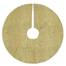 Guld Glitzy Glitter Julgransmatta Borstad Polyester