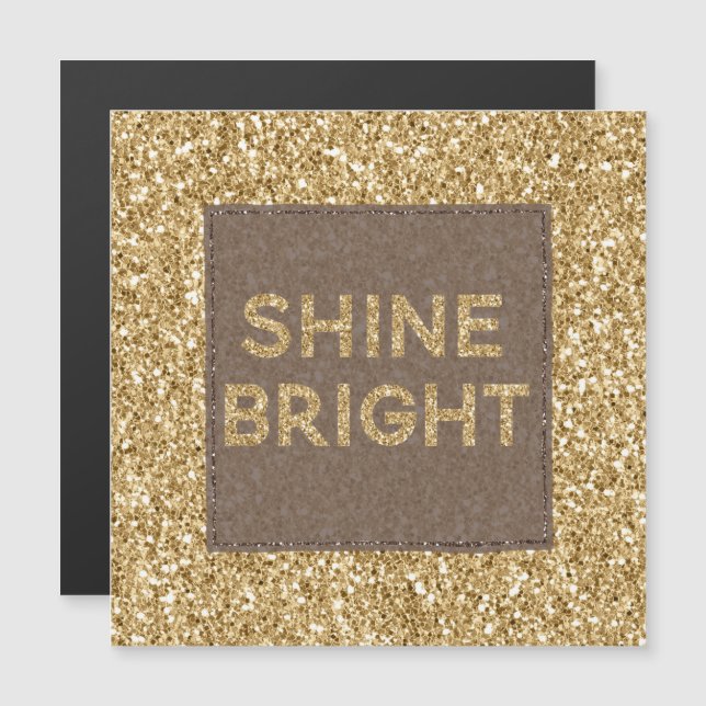 Guld Glitzy Glitter Shine Bright         (Fram/baksida)