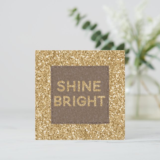 Guld Glitzy Glitter Shine Bright (Stående Fram)