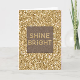 Guld Glitzy Glitter Shine Bright Kort