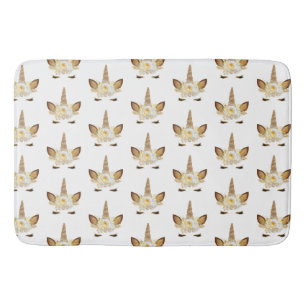 Guld Glitzy Gnistra Unicorn Badrumsmatta