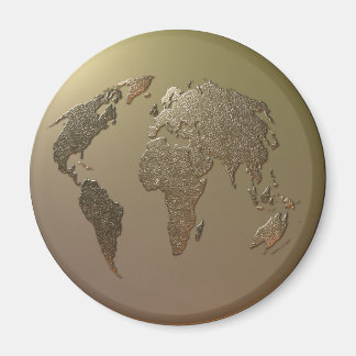 Guld Globe Magnet