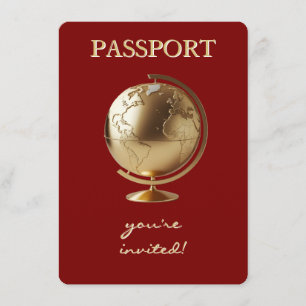 Guld Globe Passport Reseböcker för Bebis Tilläggskort