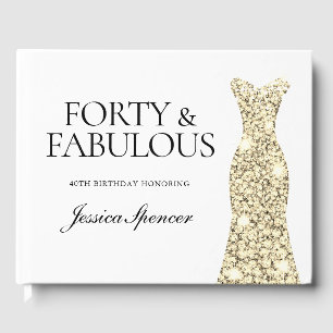 Guld Gnistra - 40:e födelsedag Party Gästböcker