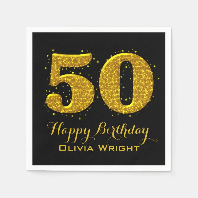 Guld Gnistra 50:e Firande Pappersservett (Framsidan)