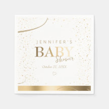 Guld Gnistra Baby Shower Napkins