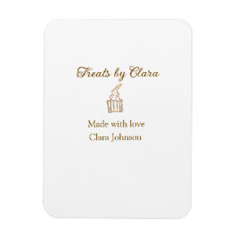 Guld gnistra behandlar bakverk som tillverkats med magnet