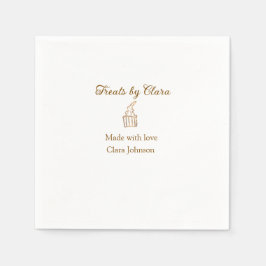 Guld gnistra behandlar bakverk som tillverkats med pappersservett