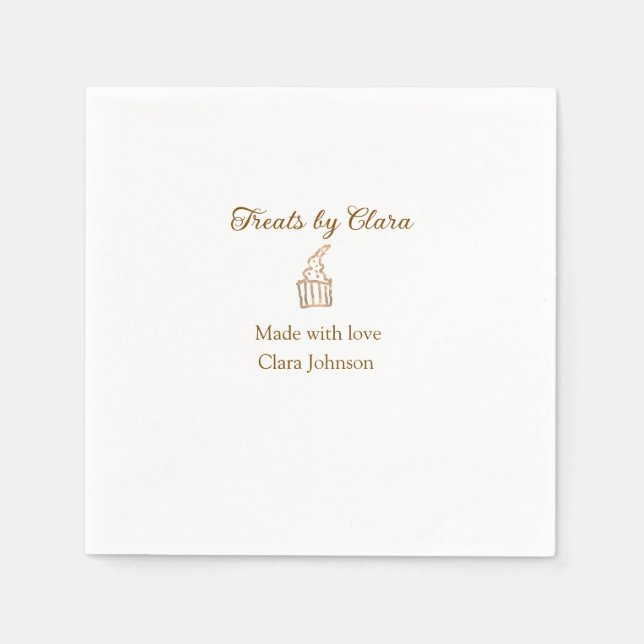 Guld gnistra behandlar bakverk som tillverkats med pappersservett (Framsidan)