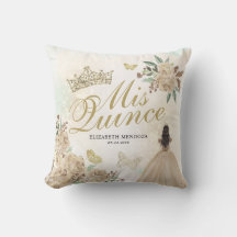 Guld Gnistra Blommigt Princess Quinceañera Birthda