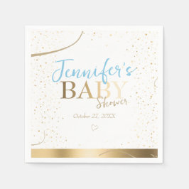 Guld Gnistra Boy Baby Shower Napkins Pappersservett