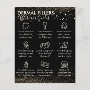 Guld Gnistra Dermal Fillers after care Budget Flygblad