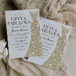 Guld Gnistra Dress 50 & Fabulous 50:e födelsedagen Inbjudningar<br><div class="desc">Guld Gnistra Dress 50 & Fabulous 50:e födelsedagskalender för kvinnor i åldern 50:e födelsedagsfesten Variationer i inbjudan och matchande artiklar i vår butik</div>