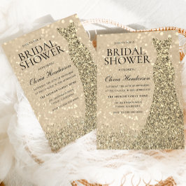 Guld Gnistra Dress Champagne Shimmer Möhippa Inbjudningar