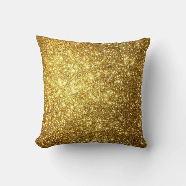 Guld Gnistra Elegant Söt Helgdag Glitter Kudde (Framsida)