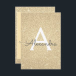 Guld Gnistra Glitter 50:e Födelsedagsfesten Inbjudningar<br><div class="desc">Guld Gnistra Glitter Girly Födelsedagsfest Monogram Namn och initial 50 Födelsedagsfest inbjudan. Denna 50-årsinbjudan är perfekt för Gnistran Glitter Girly Party att tittar fira i Stil. Anpassade matchande produkter kan på begäran skapas av Designer.</div>