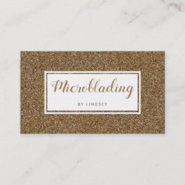 Guld Gnistra Glitter Beauty Spray Tan Salon Visitkort