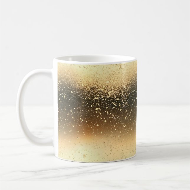 Guld Gnistra Glitter Kaffemugg (Vänster)