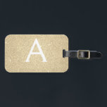 Guld Gnistra Glitter Monogram Namn Bagagebricka<br><div class="desc">Luxury Guld Gnistra Glitter Monogram Namn och Initial Luggage Tag. Den här väskan är märkre för Back to school,  Arbete eller Resning. Guld Luggage Tag gör också en underbar partiförmån för bröllop,  födelsedagar,  möhippor,  honungsmooner eller ett bachelorettparti. Kontakta designern om du vill ha anpassade matchande objekt.</div>