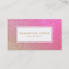 Guld Gnistra Glitter Rosa Girly - konst Visitkort