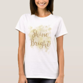 Guld Gnistra Glitter Shine Bright T Shirt