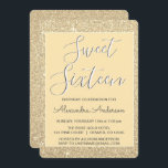 Guld Gnistra Glitter Sweet sixteen Inbjudningar<br><div class="desc">Guld Gnistra Glitter Sweet sixteen Födelsedagsfest inbjudan. Denna inbjudan är perfekt för Gnistra Glitter Sweet 16 Födelsedagsfest tittar fira i stil.</div>