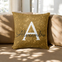 Guld Gnistra Shimmer Monogram Namn & Initial